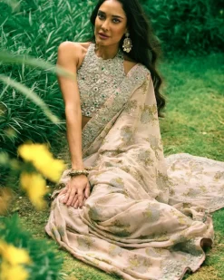 Dusty Pink Lisa Sari Set