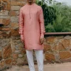 Dusty Rose Printed Kurta Set