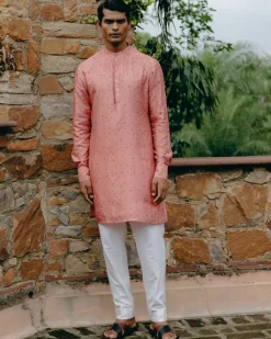 Dusty Rose Printed Kurta Set