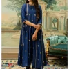 Electric Blue Butti Embroidered Kurta Set