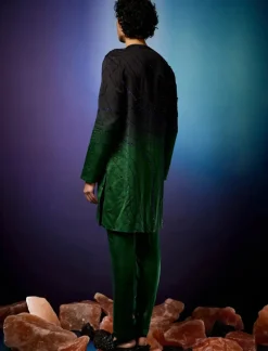 Emerald Ombre Swirl Kurta Set