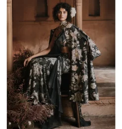 Enchanting Habitat Printed Sari Set