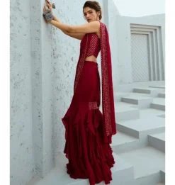 Estelle Corset Pre Drape Sari Set