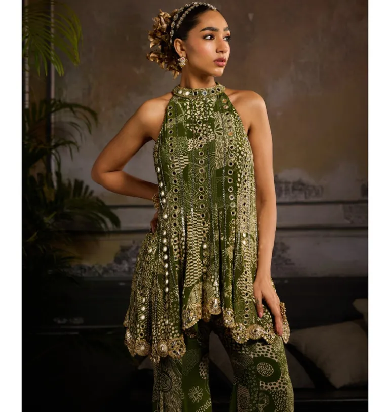 Eucalyptus Glow Peplum Set