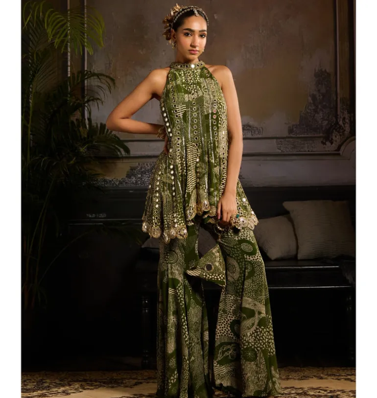 Eucalyptus Glow Peplum Set
