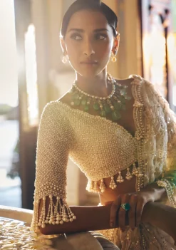 Falaknuma Ivory Pearl Lehenga Set