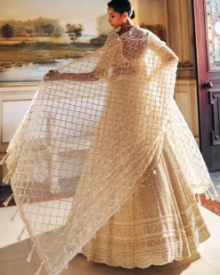 Falaknuma Ivory Pearl Lehenga Set