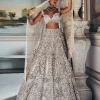 Falaknuma Nude Pearl Cut Work Lehenga Set