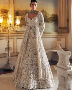 Falaknuma Pearl Jacket Lehenga Set