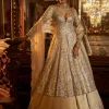 Falaknuma Silver Gold Jacket Lehenga Set