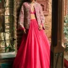 Farasha Pink Jacket Set