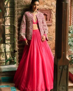 Farasha Pink Jacket Set