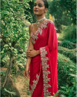 Farasha Pink Sari Set