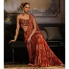 Fiery Autumn Sunset Sari Set