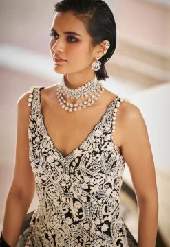 Fiori Black Pearl Sharara Set