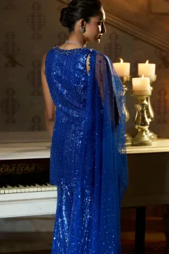 Fiori Electric Blue Sharara Set