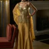 Fiori Gold Mirror Work Sharara Set