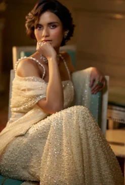 Fiori Ivory Pearl Sharara Set