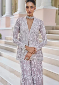 Fiori Mauve Dori Sharara Set