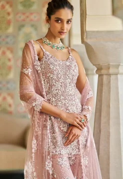 Fiori Mauve Sequin Sharara Set