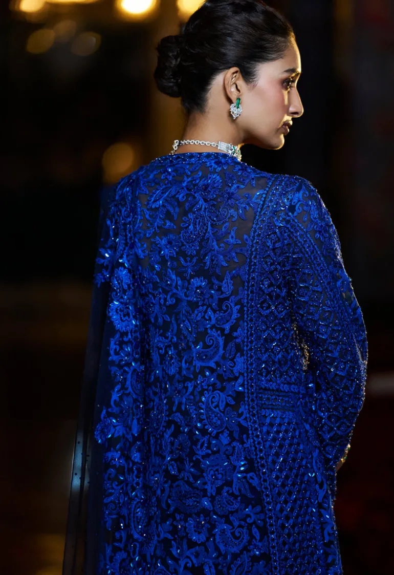 Fiori Navy Blue Thread Work Sharara Set