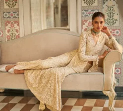 Fiori Nude Paisley Sharara Set