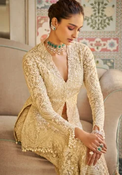 Fiori Nude Paisley Sharara Set
