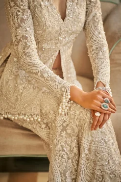 Fiori Nude Paisley Sharara Set