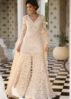 Fiori Nude Pearl Sharara Set
