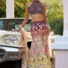Fiori Ombre Multi-Coloured Three-Dimensional Floral Sharara Set
