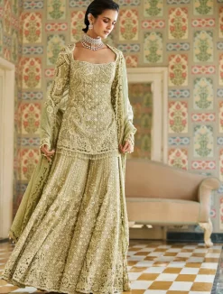 Fiori Sage Green Sharara Set