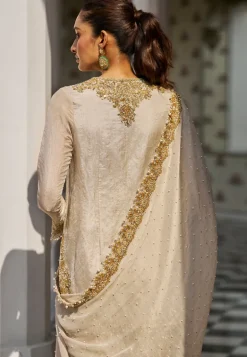 Fiori Silver Gold Sharara Set