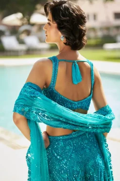 Fiori Turquoise Paisley Sharara Set