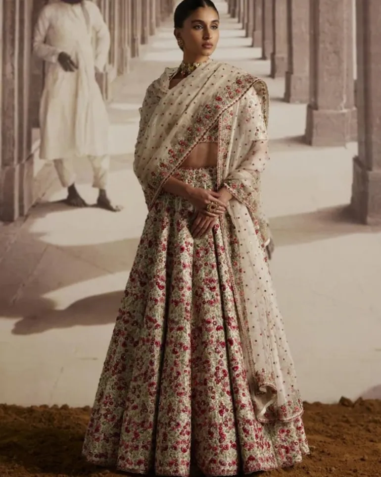 Floral Threadwork Lehenga