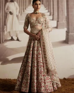 Floral Threadwork Lehenga