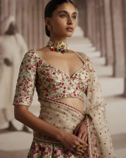 Floral Threadwork Lehenga