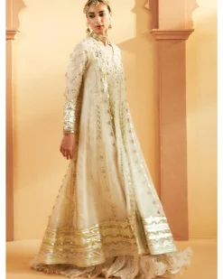Foil-Embossed Anarkali Set