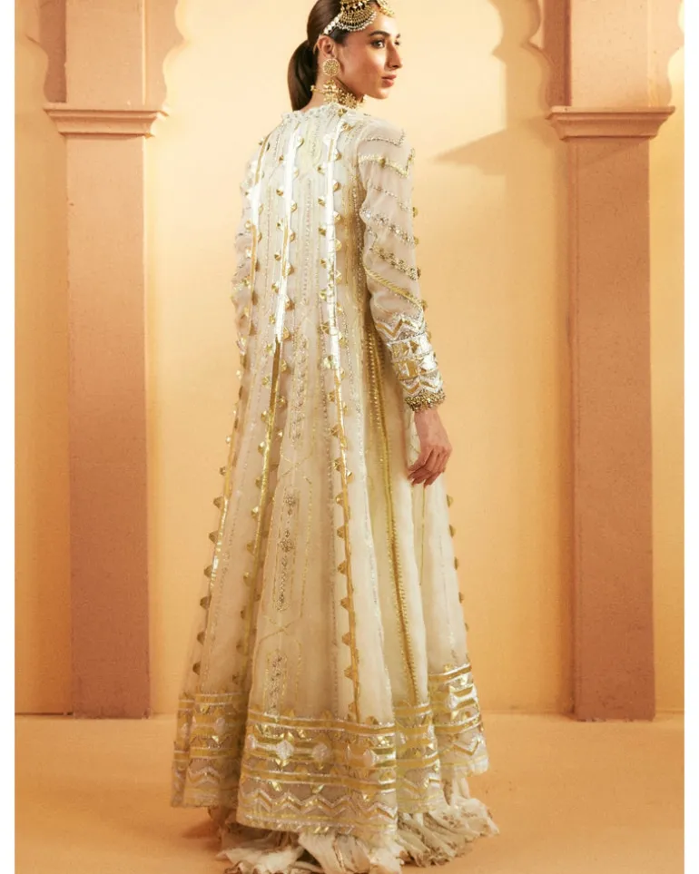 Foil-Embossed Anarkali Set