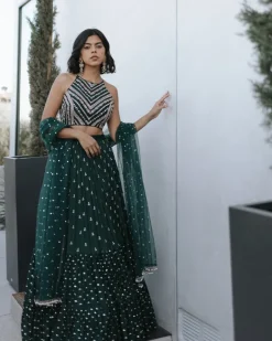 Forest Green Lila Lehenga