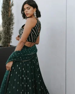Forest Green Lila Lehenga