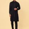 Four-Way Arrow Centre Bib Embroidered Kurta Set