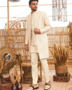 French Knot Sherwani Set