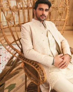 French Knot Sherwani Set
