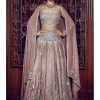 French Rose Aurum Tissue Lehenga Set