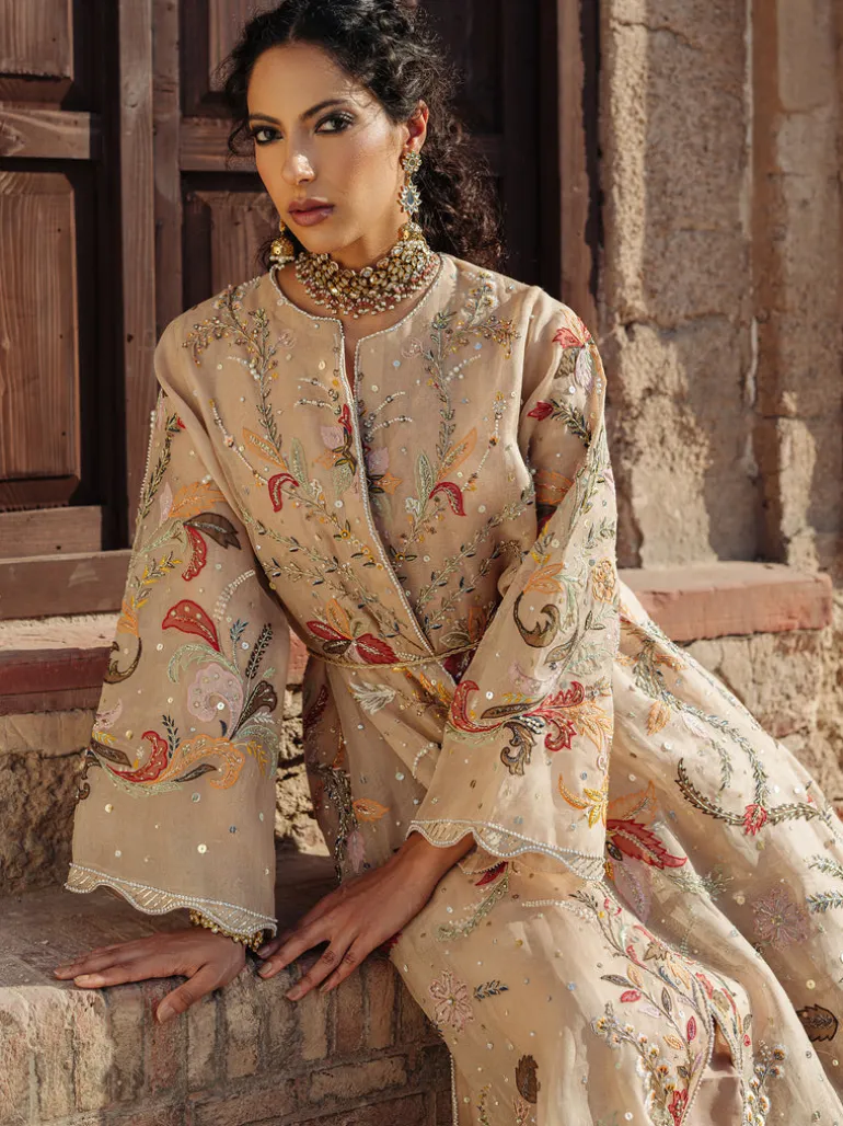 Front Open Sicily Choli With Culottes Set