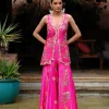 Fuchsia Floral Sharara Set