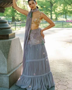 Garden Of Time Sari Set