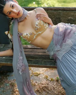 Garden Of Time Sari Set