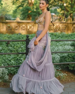Garden Of Time Sari Set
