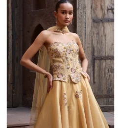 Gilded Grace Corset & Lehenga Set